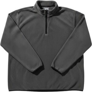 Athletech Mens‎ XL Charcoal Gray Quarter Zip Fleece Pullover Mock Neck Jacket